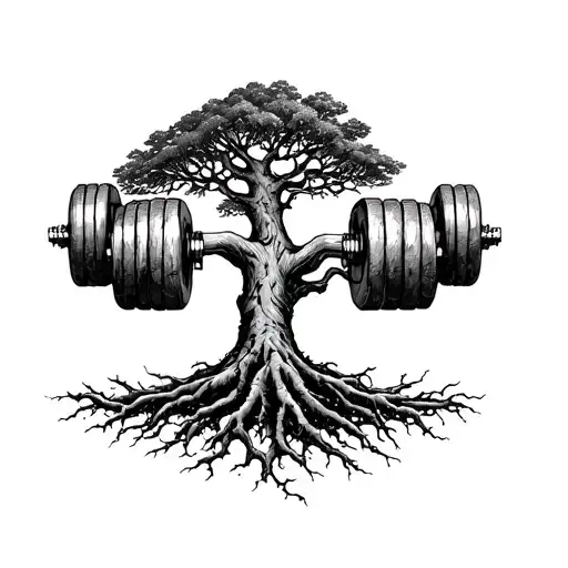 Dumbbells Morphing Into The Roots Of Yggdrasil Tree
