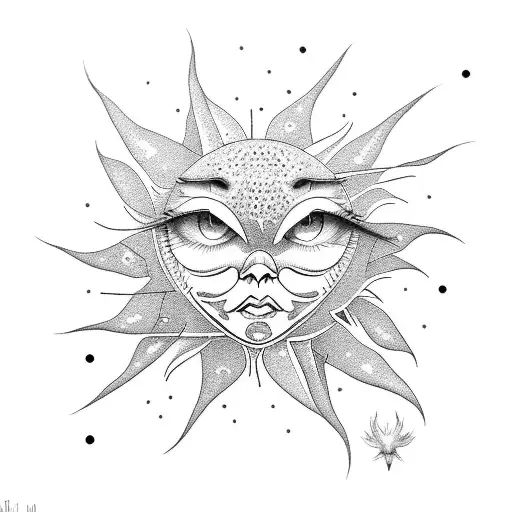 Sun Ray Fadded With Birds