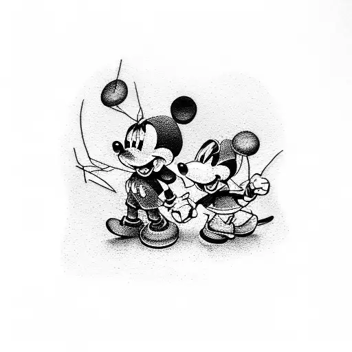 Couple Tattoo Mini Mickey