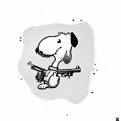Snoopy Con Un Ak 47