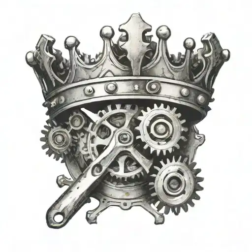 A Crown Made Of Interlocking Wrenches And Gears