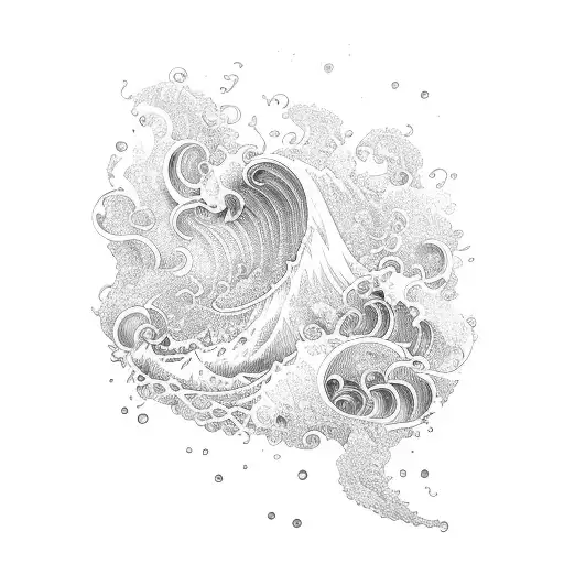 Ocean Wave With Siren Tail