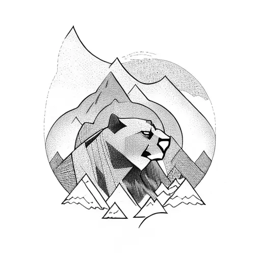 A Mountain Range Forming The Shape Of A Black Panther