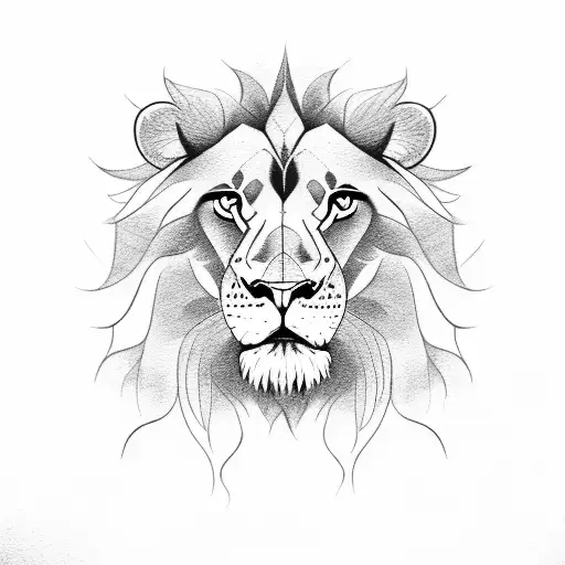 Lion With Brown Eyes