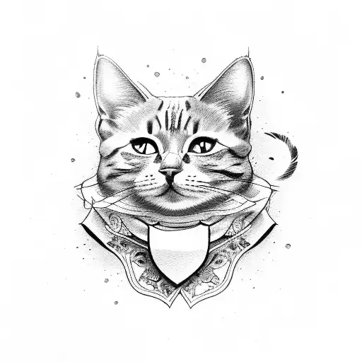 Full Cat Body With Bow