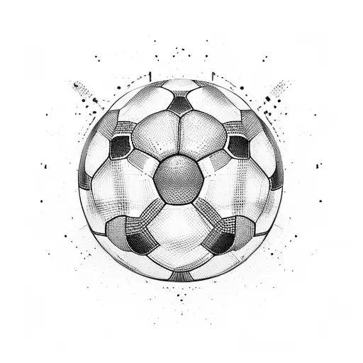 An Artist Palette With Soccer Ball Colors