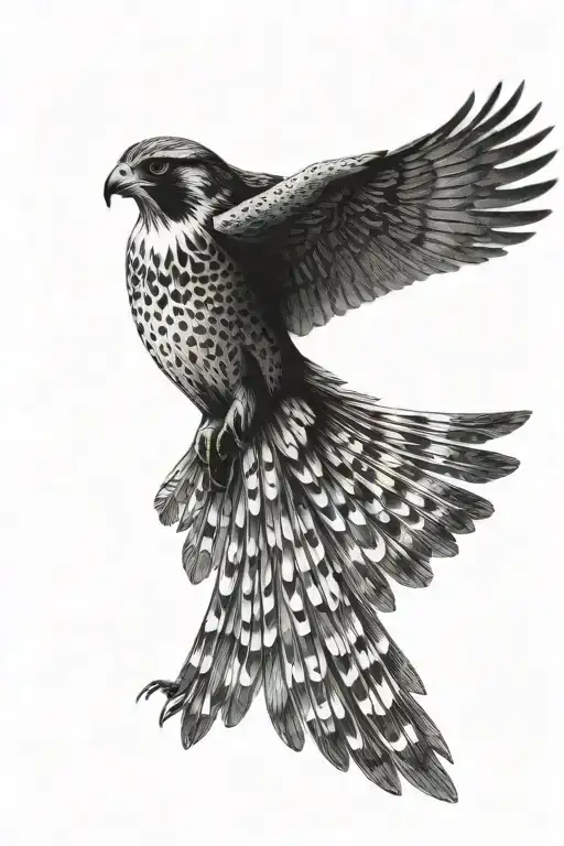 Falcon Black And White