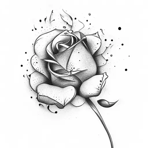 Flower Being Engulfed In Black Goo