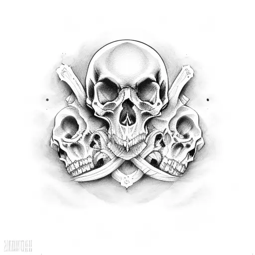 Black And White Skulls