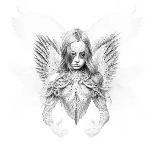 Angel Como N Alas Abiertas