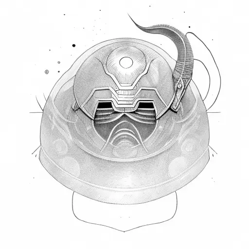 Gut's Sword Plunged Into Griffith's Helmet