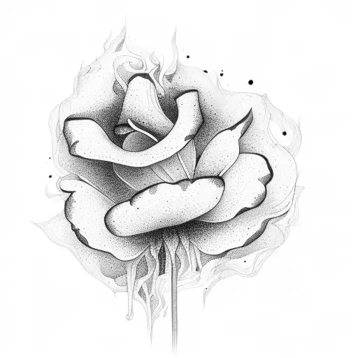 Flower Being Consumed By Black Goo