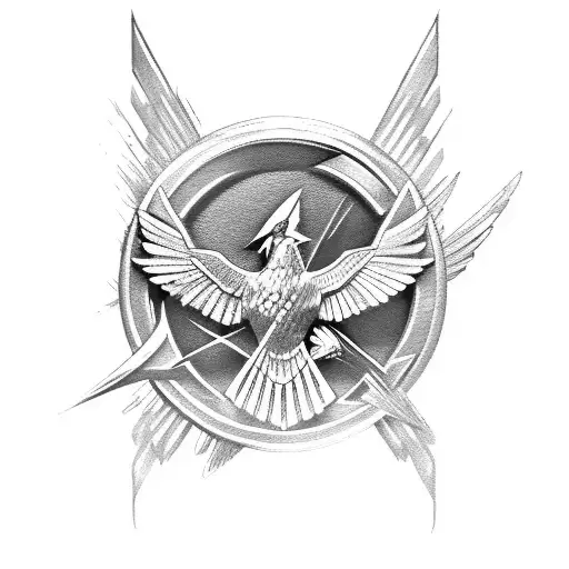 Mockingjay With Rose