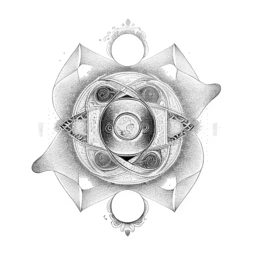 Hourglass That Has Yin And Yang Inside