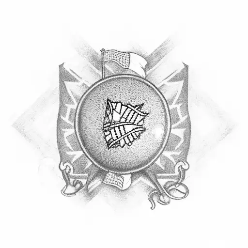 Football Stadium With A Welsh Flag Waving In The Background