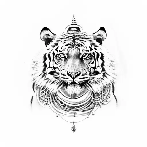 Lord Shiv With Tiger