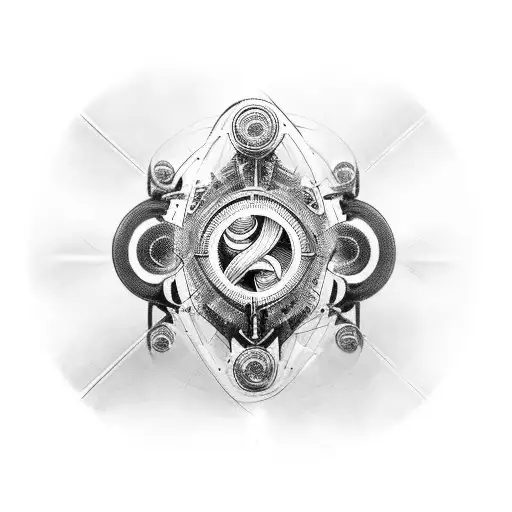 A Futuristic Motorcycle With An Infinity Symbol Exhaust Pipe