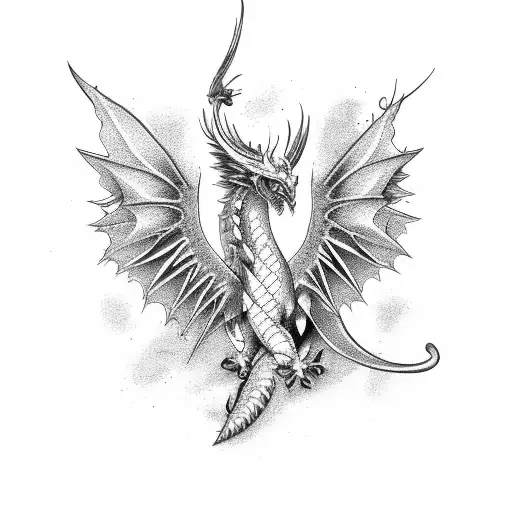 Fierce Winged Dragon