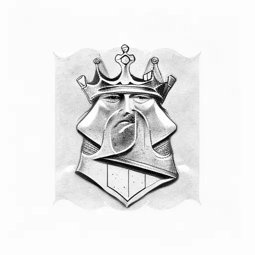 A King Chess Piece On A Single Chessboard Square