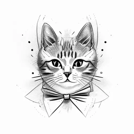 Cat With Bow