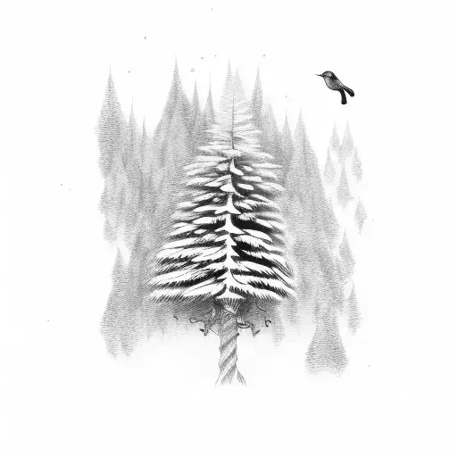 Bird On Pines