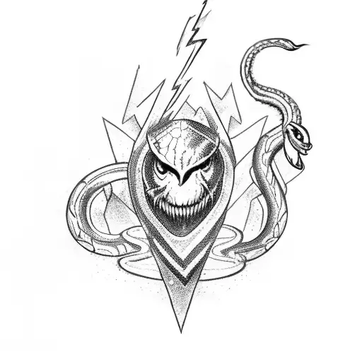 Lightning With Snake