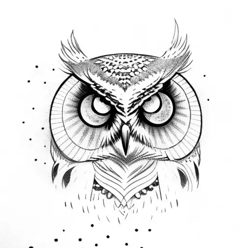 Owl With Moon Background