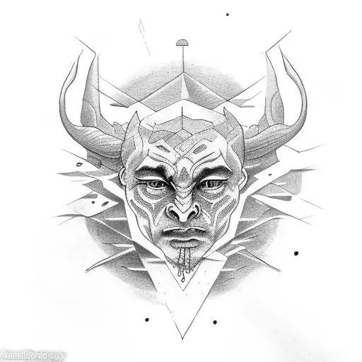 Man Meditating With Background Of Devils Head