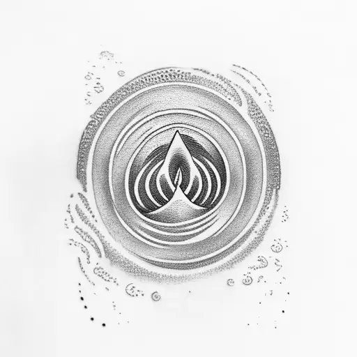 Dainty Thin Tattoo Of A Wave That Spells Out The Word Wave As The Wave