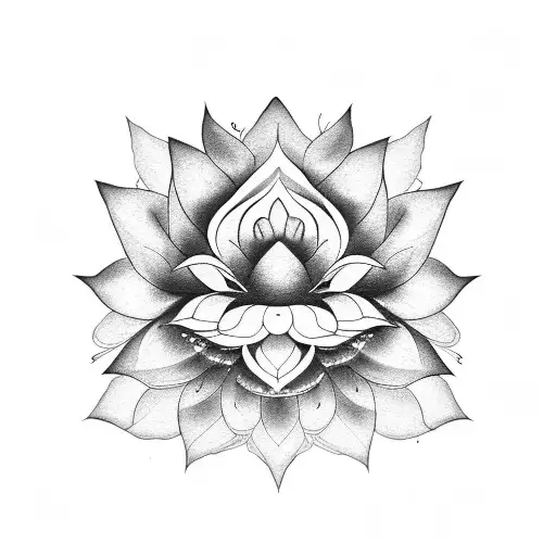 Black Lotus Flower With Black Pollen