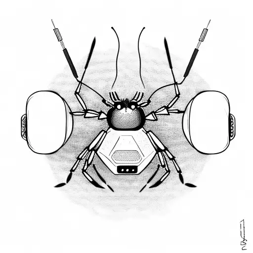 A Spider Wearing Headphones And Djing At A Party