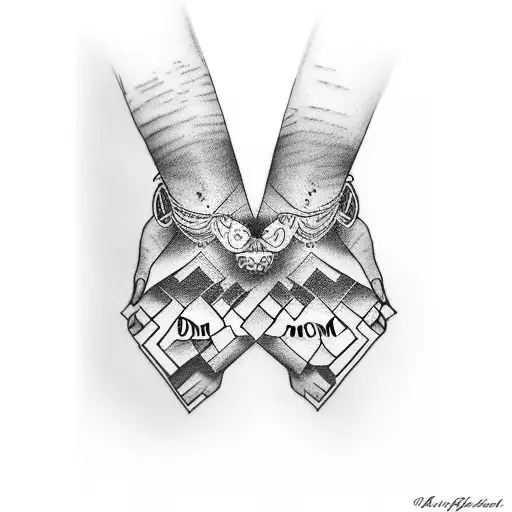 Mom And Dad Name In Hindi With A Quote Armband