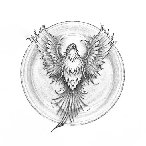 A Phoenix Rising From A Plate Of Delicious Food