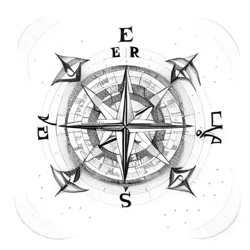 Earth Map And Compass