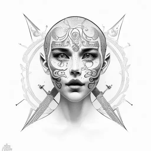 Tilt The Face A Little Towards Left And Cut The Head From Top And Add Straw