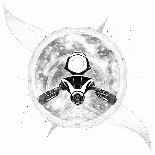 A Sleek Sport Bike Racing Through A Galaxy Filled With Stars