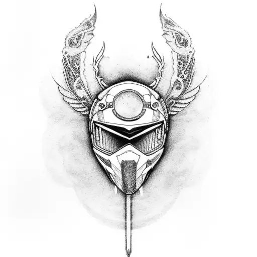 A Motorcycle With A Blues Rock Music Theme