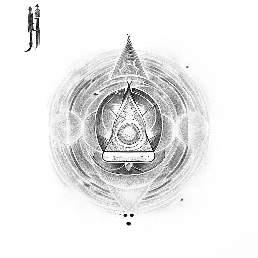 A Cosmic Guitar With The Aum Symbol Representing The Connection Between Music And Spirituality