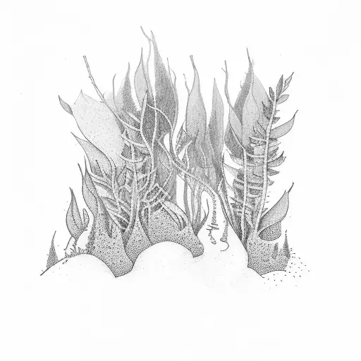 Forest With Tobacco Plants