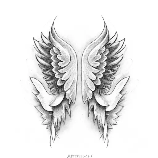 Angel Wings With Th Name Alyssa