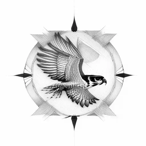 Persian Male Falcon With Large Wings