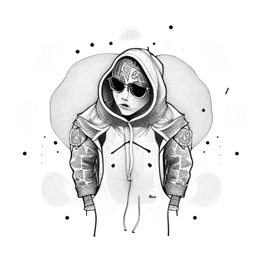 Urban Love 2 People In Hoodies