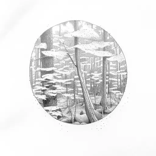 Wooded Forest With 2 Tobacco Plants