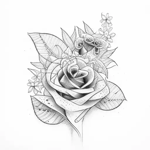 Dna With Flowers And Leafs