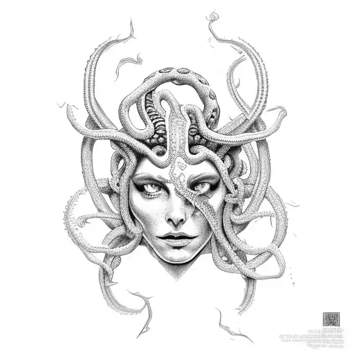 Medusa Tattoo With Scorpio Zodiac