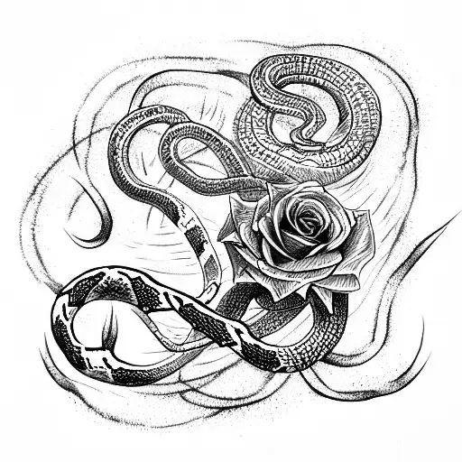 Snake And Rose