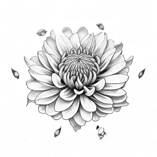 Chrysanthemun Black In White Sleeve