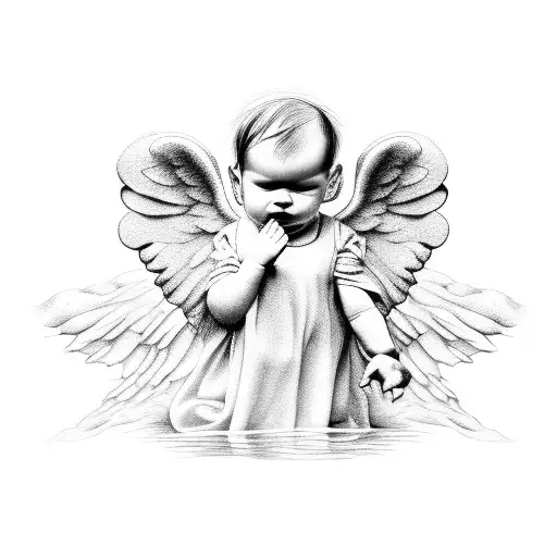 Baby Angel Sitting On My Collarbone