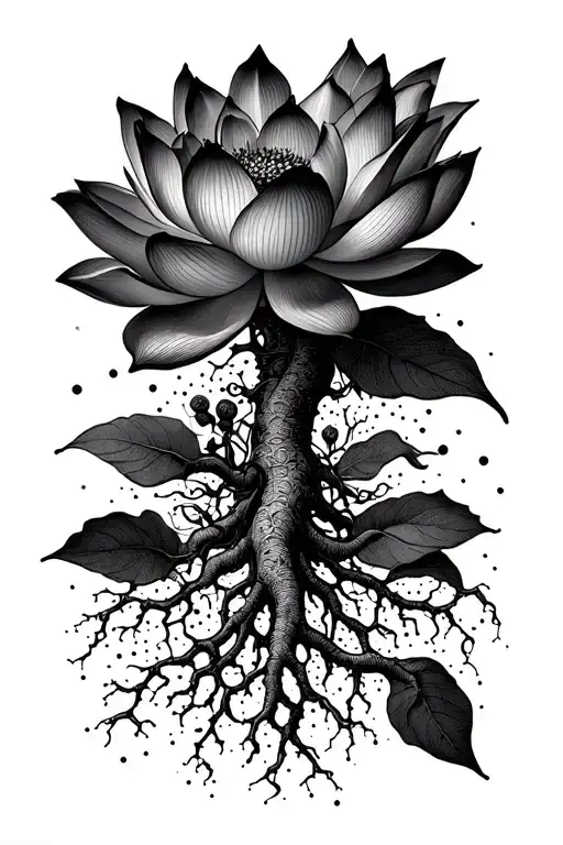 Straight Line Runners High Molecular Structure With Lotus Flower And Root