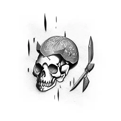 Axe Skull Wood Metal Power